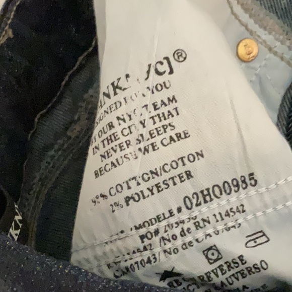 Blank NYC Metallic Weave Denim Micro Mini Skirt, Size 27, Dark Blue/Gold, NWT - Picture 7 of 8